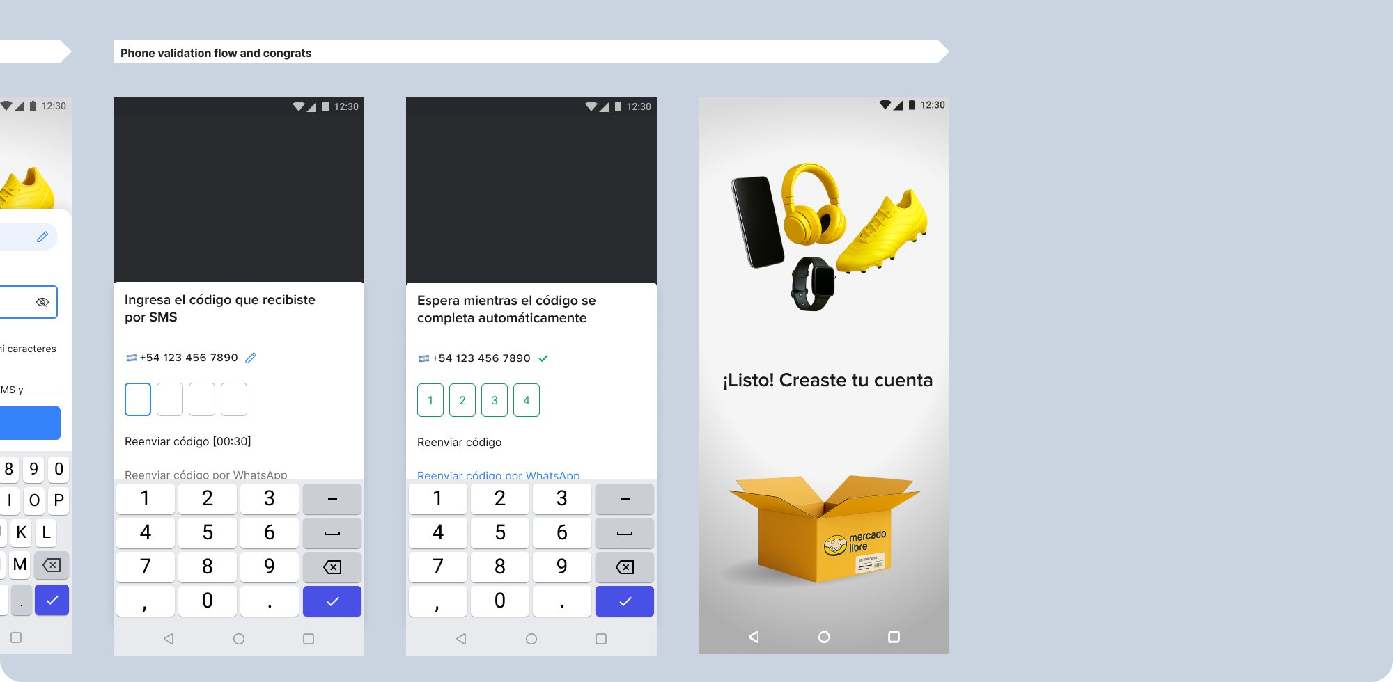 Sign up with phone — flow part 2